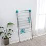 Pastel AJ12 Stainless Steel Clothes Drying Rack + Clothespins (10EA) Gullwing Space-Saving Laundry Rack with Shoes Hanger, Foldable/Easy Storage Laundry for Indoor and Outdoor Use (Made in Korea)