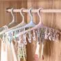 Clothes Hanger 20-piece Set 8 Clip Multi-function Plastic Windproof Hanger With Clip Buckle Clothes Hanging Socks Underwear Drying Clothes Support Pants Hangers ( Color : Beige , Size : 42.5x22.5cm ) Clothes Hanger 20-piece Set 8 Clip Multi-function Plastic Windproof Hanger With Clip Buckle Clothes Hanging Socks Underwear Drying Clothes Support Pants Hangers ( Color : Beige , Size : 42.5x22.5cm )