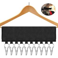 Eletorot Hats Rack Organizer Hanger 10pcs Stainell Steel Clips Baseball Holder Caps Holder Drying Clothes Rack for Travelling