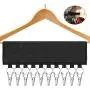 Eletorot Hats Rack Organizer Hanger 10pcs Stainell Steel Clips Baseball Holder Caps Holder Drying Clothes Rack for Travelling