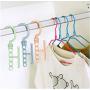 10PC Random Color Hangers for Clothes Windproof Hanger Fixed Holder Buckle Household Anti-Slip Clothes Hanger Plastic 5 Circle Hanger Decoration