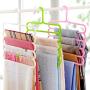 Baiyu Multi-Purpose Clothes Hanger Plastic 5 Layers Pants Trousers Hanger Holder Clothes Rack Drying Holder Necktie Belt Tie Scarf Towels Non-Slip Hanger Storage Organizer 33.5cm*34cm Baiyu Multi-Purpose Clothes Hanger Plastic 5 Layers Pants Trousers Hanger Holder Clothes Rack Drying Holder Necktie Belt Tie Scarf Towels Non-Slip Hanger Storage Organizer 33.5cm*34cm