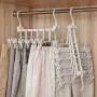 Loouer 6-in-1 Foldable Hanger with Clip Multi-Functional 360° Rotating Hanger Space Saving Cascading Clothes Organizer for Jeans Pants Shirt Loouer 6-in-1 Foldable Hanger with Clip Multi-Functional 360° Rotating Hanger Space Saving Cascading Clothes Organizer for Jeans Pants Shirt
