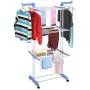 Berill Foldable 3 Tier Clothes Drying Rack Laundry Dryer Hanger Compact Storage Steel Indoor Outdoor