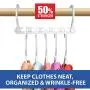 Wonder Hanger Max New & Improved, Pack of Triples, The Closet Space for Easy, Effortless, Wrinkle-Free Clothes, Comes Fully Assembled (White, Pack of 10)