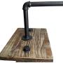 LARRY SHELL Industrial Pipe Clothing Rack, Pine Wood Shelving Shoes Rack Cloth Hanger, with Locking Wheels, Durable and Long Lasting, for Retail Store,Laundry Room