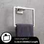 Bath Towel Holder SUS304 Stainless Steel Towel Hanger Towel Ring for Bathroom Lavatory Wall Mount Contemporary Style, Brushed Finish