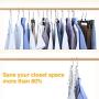 HOUSE DAY Metal Magic Hangers Space Saving Clothes Hangers Organizer Smart Closet Space Saver Pack of 12