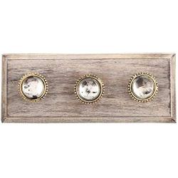 Indianshelf Handmade 1 Artistic Vintage Clear Wooden Wheel Wall Hooks Holders/Wall Rail Hooks