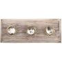 Indianshelf Handmade 1 Artistic Vintage Clear Wooden Wheel Wall Hooks Holders/Wall Rail Hooks