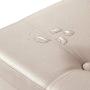 SONGMICS 43 Inches Faux Leather Folding Storage Ottoman Bench, Storage Chest Footrest Padded Seat, Beige ULSF70M
