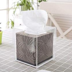 OUNONA Acrylic Square Tissue Case Transparent Tissue Holder Paper Storage Boxes Craft Home Supplies