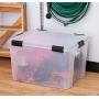 IRIS USA, Inc. UCB-LDD WEATHERTIGHT Storage Box, 74 Quart, Clear