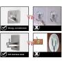OUKALU 3M Adhesive Wall Hooks Hanger 20 lb(Max) Heavy Duty Wall Hanger Hooks Stainless Steel Waterproof Stick on Hooks for Hanging -6 Pack OUKALU 3M Adhesive Wall Hooks Hanger 20 lb(Max) Heavy Duty Wall Hanger Hooks Stainless Steel Waterproof Stick on Hooks for Hanging -6 Pack