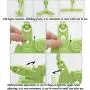 UGpine Non-Slip,Lightweight Travel Multifunctional Folding Clothes Hanger Space Saving,Camping Plastic 5-Hole Drying Rack Clothing Storage for Home Scarves Suits Trousers Pants Shirts Socks Underwear