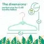 AINARE 50pcs Baby Cascading Velvet Hangers,Kids Hangers Cascade,Plastic Hangers,Non Slip Hangers Cascading Hooks,Suit Hangers,Cascade Hooks,Rose Gold Velvet Hangers,Copper Hangers (Blue)