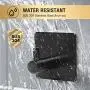 YAKAON Adhesive Hooks, [4 Pack] Heavy Duty Durable 304 Stainless Steel Wall Hangers, Waterproof Rustproof Oil Proof for Kitchen, Bathrooms, Doors, Office, Closet-Black