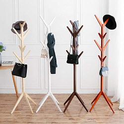 MAFYU Coat Rack European Tree-Shaped Solid Wood Coat Rack Floor Hanger Living Room Bedroom Clothes Rack Hanger
