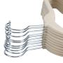 Yosoo Velvet Clothes Hangers, Non-Slip Thin Flocked Clothes Hangers Suit Shirt Pant Hangers 20 Pack Perfect for Space Saving (Ivory)
