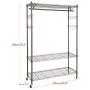 Modrine Heavy Duty Clothing Rack, 3 Tiers Portable Clothes Racks, with Lockable Rolling Wheels, 4 Side Hooks and 1 Clothes Rod (Gray) Modrine Heavy Duty Clothing Rack, 3 Tiers Portable Clothes Racks, with Lockable Rolling Wheels, 4 Side Hooks and 1 Clothes Rod (Gray)