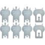 HIGH & MIGHTY 515314 Tool Free Picture Hanging Kit, 8 Pieces, 20-40LB Limit, Silver