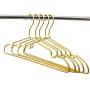 KOOBAY 30Pack 16.5" Gold Aluminum Laundry Wire Clothes Shirt Coat Suit Hangers with PVC-Coated and Notches