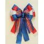 Red White Blue Gift Bow Patriotic Decor Gifts Bow Fourth of July Wreath Bow Independence Day Bow President Day door hanger Bow Veterans Day Military Bow
