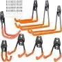 Garage Storage Utility Hooks, 8 Packs Steel Garage Hanger, Heavy Duty Storage Hooks, 5 Various Size & Wall Mount Garage Hook, Wall Hooks for Organizing Ladder, Tools & Bulk Object, Holds up 40 Pounds Garage Storage Utility Hooks, 8 Packs Steel Garage Hanger, Heavy Duty Storage Hooks, 5 Various Size & Wall Mount Garage Hook, Wall Hooks for Organizing Ladder, Tools & Bulk Object, Holds up 40 Pounds