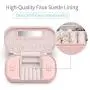 Vlando Portable Jewelry Organizer Bag Roll for Travel, Light Weight Jewelry Storage Organizer Bag for Daily Jewelries for Bracelets, Earrings, Rings, Watch Gift to Girls Women Mother (Pink) Vlando Portable Jewelry Organizer Bag Roll for Travel, Light Weight Jewelry Storage Organizer Bag for Daily Jewelries for Bracelets, Earrings, Rings, Watch Gift to Girls Women Mother (Pink)