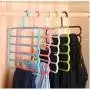 10pcs Random Color Pants Hangers Holders Multifunction Trousers Hanger Storage Rack Clothes Hanger Tie Scarfs Belt Towel Non-Slip Magic Hanger 10pcs Random Color Pants Hangers Holders Multifunction Trousers Hanger Storage Rack Clothes Hanger Tie Scarfs Belt Towel Non-Slip Magic Hanger