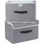 EZ GENERATION Storage Bins Set,Storage Baskets Pack of 2 Foldable Storage Boxes Cubes with Lids, Fabric Storage Bin Organizer Collapsible Boxes Containers for Nursery,Closet,Bedroom,Home(Light Gray) EZ GENERATION Storage Bins Set,Storage Baskets Pack of 2 Foldable Storage Boxes Cubes with Lids, Fabric Storage Bin Organizer Collapsible Boxes Containers for Nursery,Closet,Bedroom,Home(Light Gray)