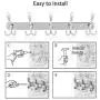 EEEKit 10/15 Hooks, Stainless Steel 304 Coat Holder, Rail Hat Bath Robe Clothes Hanger Rack Mugs Holder Home Storage for Office, Kitchen, School, Entryway, Wall Mounted EEEKit 10/15 Hooks, Stainless Steel 304 Coat Holder, Rail Hat Bath Robe Clothes Hanger Rack Mugs Holder Home Storage for Office, Kitchen, School, Entryway, Wall Mounted