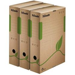 Esselte 80 mm Eco Archiving Boxes - Natural Brown, Pack of 25
