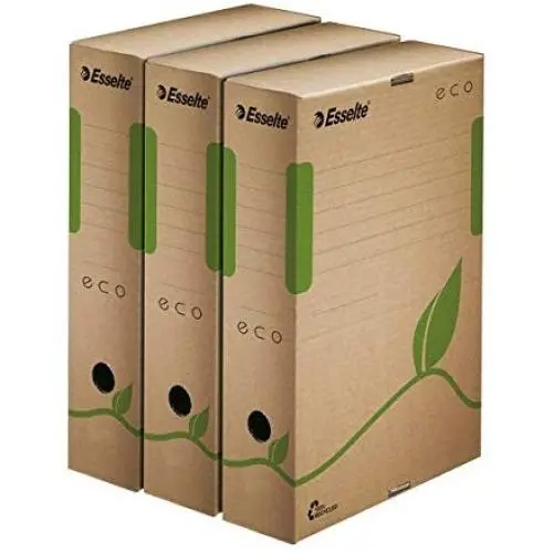 Esselte 80 mm Eco Archiving Boxes - Natural Brown, Pack of 25 Esselte 80 mm Eco Archiving Boxes - Natural Brown, Pack of 25