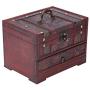 Brino Jewelry Chest, 1pc Classical Wooden Jewelery Gift Storage Boxes Case Holder Chest Organizer with Mirror