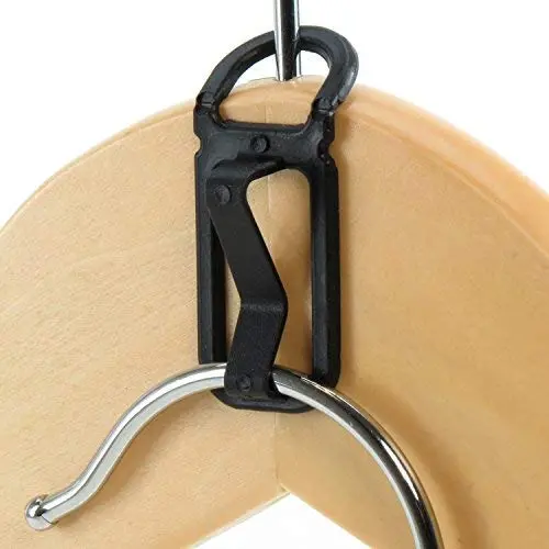 HANGERWORLD 120 Black 1.8inch Plastic Space Saving Coat Clothes Garment Hanger Connector Hooks HANGERWORLD 120 Black 1.8inch Plastic Space Saving Coat Clothes Garment Hanger Connector Hooks
