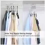 SONGMICS Plastic Hangers, 50 Pack with 10 Extra Clips, Space Saving Clothes Hangers, Ultra Thin with Non Slip Rubber Coating, Scarf and Tie Bar, 360° Chrome Swivel Hook UCRP41M-50A (Renewed) SONGMICS Plastic Hangers, 50 Pack with 10 Extra Clips, Space Saving Clothes Hangers, Ultra Thin with Non Slip Rubber Coating, Scarf and Tie Bar, 360° Chrome Swivel Hook UCRP41M-50A (Renewed)