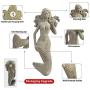 Sungmor Retro Style 7.28 Inch Heavy-Duty Wall-Mounted Mermaid Hook Garden Statue Decoration | Premium Resin Indoor Outdoor Sculpture Wall Decor | Gift Idea for Families & Friends