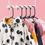 HOUSE DAY 40 Pack Childrens Hanger Plastic Tubular Kids Hangers Non Slip Clothes Hanger for Kids Babies (Black,11.7 inch)