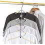 5pcs Random Color Multilayer Fish Bone Shape Stainless Steel Clothing Storage Racks Clothes Hanger Storage Holder Wardrobe Laundry Drying Rack