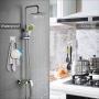 CGBE Adhesive Hooks Wall Hooks for Hanging Heavy Duty 13LB Transparent Seamless Hooks Waterproof and Oil Proof for Kitchen Bathroom (Five Pices)