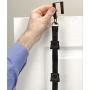 Perfect Curve BragRack18 Over-The-Door Purse Organizer, Two Straps, Holds Up To 18 Bags, Black