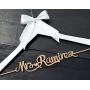 Rustic wood name wedding dress hanger, bridemaid dress hanger, bridal shower gift CML004