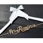 Rustic wood name wedding dress hanger, bridemaid dress hanger, bridal shower gift CML004