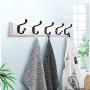 Blooming Flowers Wall Mounted Unit Bamboo Open Shelf 3 Metal Hooks Bathroom Hallway Living Room Kitchen Storage-Coat Hook Rack Wall Mounted Clothes Hanger Bamboo Robe Towel Holde. Hook (Size : D)