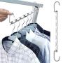 shlutesoy Metal Clothes Hanging Chain Closet Hanger Shirts Pants Hook Save Space Organizer - 1 Pcs Y-Shape