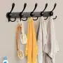 Singda Coat Rack Wall Mount,2 Packs Coat Hanger,Stainless Steel 5 Triple Hooks for Hanging Coats, Waterproof Wall Hooks for Hanging Clothes, Towels, Purse, Hats, Bag, Bathroom, Bedroom, Kitchen Black Singda Coat Rack Wall Mount,2 Packs Coat Hanger,Stainless Steel 5 Triple Hooks for Hanging Coats, Waterproof Wall Hooks for Hanging Clothes, Towels, Purse, Hats, Bag, Bathroom, Bedroom, Kitchen Black