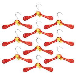 Harbour Houseware Wooden Children Clothes Kids Coat Hangers - Giraffe - Pack of 10