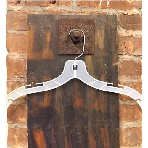 NAHANCO 1508 Plastic Dress Hanger, T-Shirt Weight, 17", Opaque White (Pack of 100)