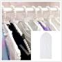 Plastic Pearl Bow Clothes Hangers Hook Rack + Garment Protective Bag Adults